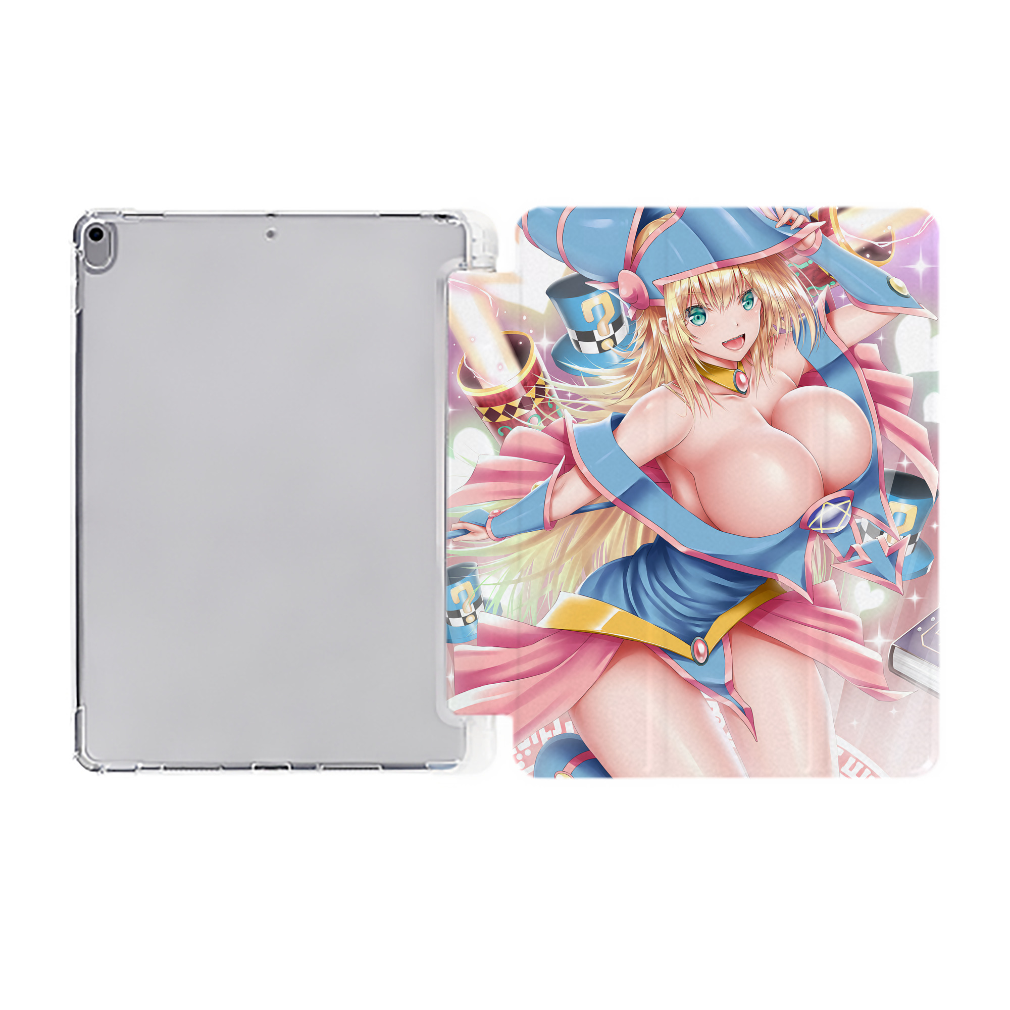 （画像用） 遊☆戯☆王 Yu-Gi-Oh! IPad ケース ペン収納付き 三つ折りスタンド PUレザー×シリコン 対応機種9.5/10.5/10.9インチ